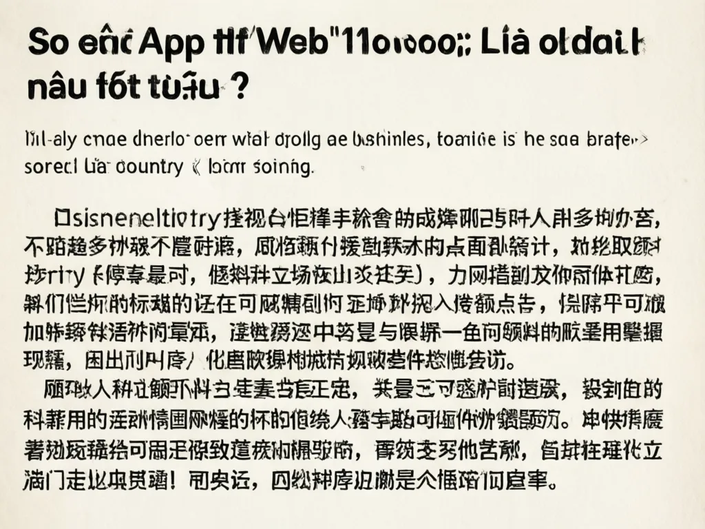So sánh App và Web